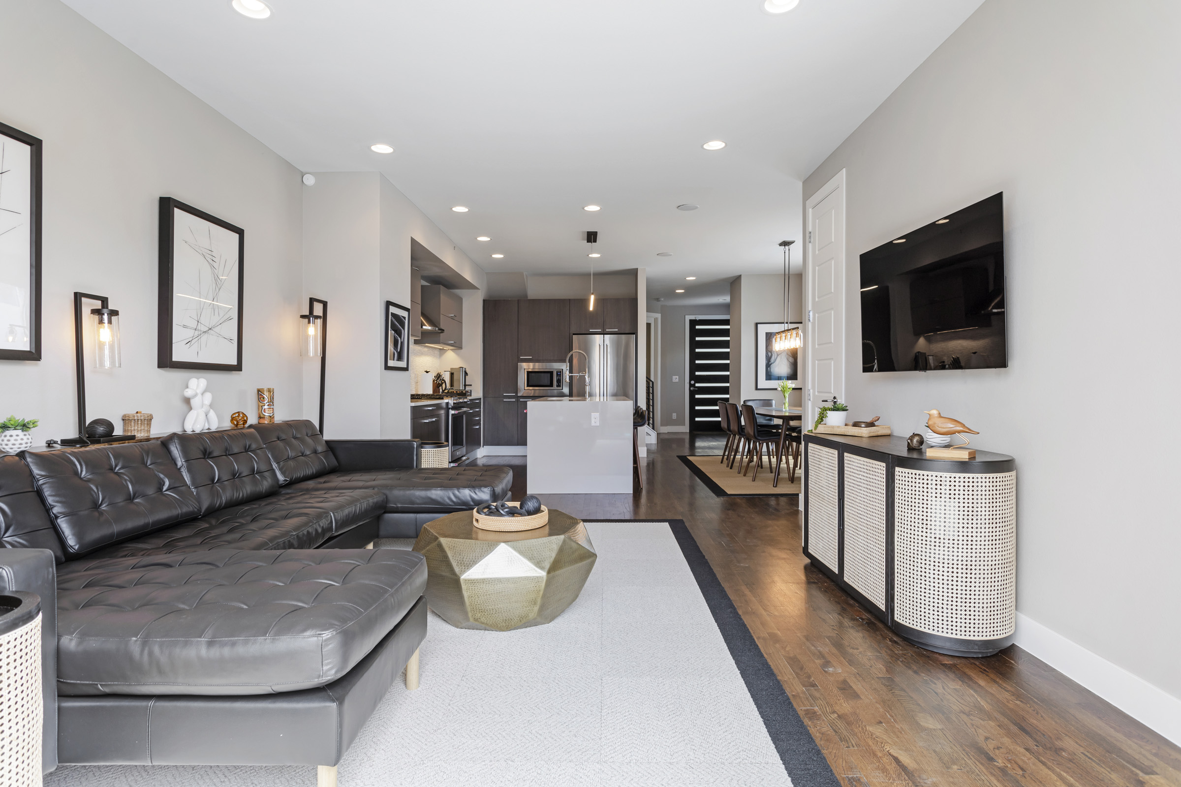 Main living area with entertainment center